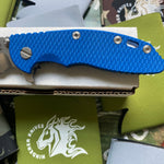 Rick Hinderer XM-18 3.5" CPM-20CV Bowie Tri-way Stonewash Blue Blue G10 Knife