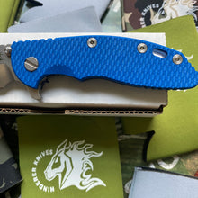 Load image into Gallery viewer, Rick Hinderer XM-18 3.5&quot; CPM-20CV Bowie Tri-way Stonewash Blue Blue G10 Knife

