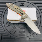 Rick Hinderer XM-18 3.0" Spanto, Tri-Way, Battle Bronze, Orange G10 Knife