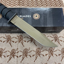 Load image into Gallery viewer, Spartan KA-Bar 7&quot; CPM MagnaCut Flat Dark Earth Fixed Blade Knife with Kydex Tan Sheath
