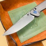 Tactile Knife Co. Maverick, 3.5" Magnacut Stonewash Blade, Titanium Handles Folding Knife