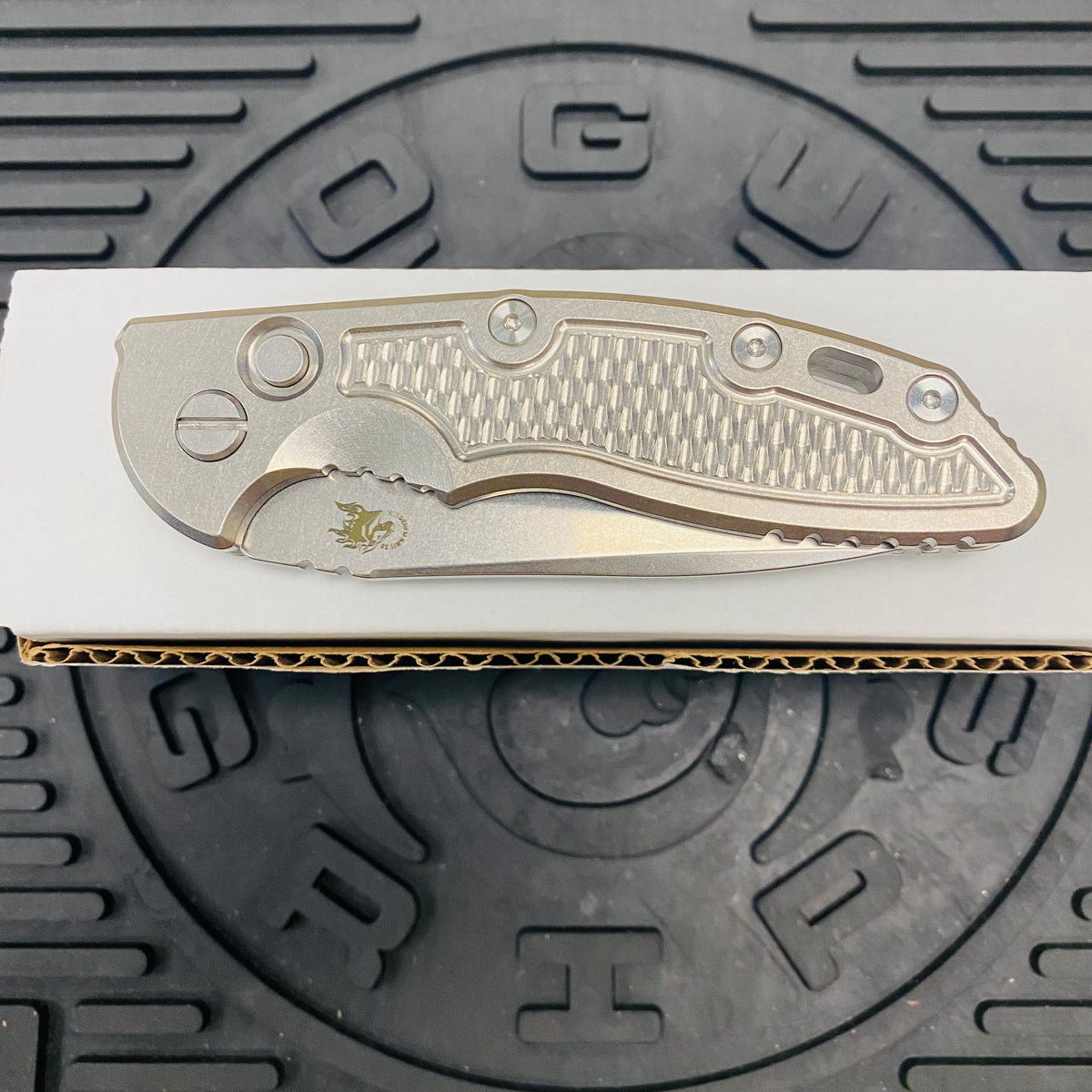 Rick Hinderer XM-18 3.5" Automatic Spearpoint, Stonewash Handles, Folding Knife