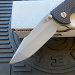 Rick Hinderer XM-18 3.5" Harpoon Spanto, Tri-Way, Working Finish, Black G10 Folding Knife