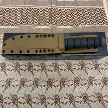 Load image into Gallery viewer, Spartan KA-Bar 7&quot; CPM MagnaCut Flat Dark Earth Fixed Blade Knife with Kydex Tan Sheath
