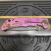 Load image into Gallery viewer, Spartan Blades Harsey Folder - Plague Doctor PINK with Chad Nichols Damascus Blade Knife
