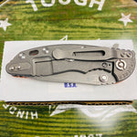 Rick Hinderer XM-18 3.0" Spanto, Tri-Way, Working Finish, Orange G10 Knife