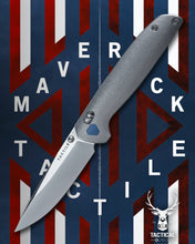 Load image into Gallery viewer, Tactile Knife Co. Maverick, 3.5&quot; Magnacut Stonewash Blade, Titanium Handles Folding Knife
