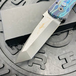 ProTech Emerson CQC-7 3.25" Tanto Automatic Knife Van Gogh Handle with Mother of Pearl Push Button