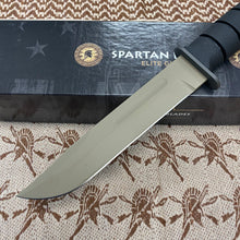 Load image into Gallery viewer, Spartan KA-Bar 7&quot; CPM MagnaCut Flat Dark Earth Fixed Blade Knife with Kydex Tan Sheath
