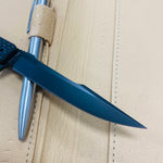 Ocaso 9HFB Solstice HARPOON Titanium, Carbon Fiber, Black PVD 3.5" CPM-S35VN Flipper Folding Knife