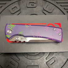 Load image into Gallery viewer, Chaves Ultramar Redencion Street JOKER THEME Framelock 3.25&quot; Drop Point M390, Titanium Handles, Folding Knife
