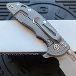 Rick Hinderer XM-18 3.5" Harpoon Spanto, Tri-Way, Working Finish, Black G10 Folding Knife