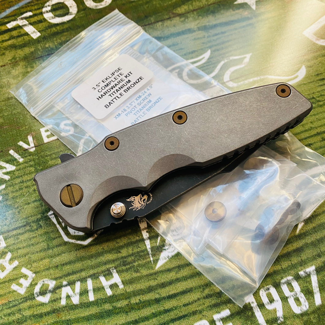 Rick Hinderer 3.5” Eklipse Complete Hardware Kit Titanium Battle Bronze