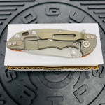 Rick Hinderer XM-18 3.0" Spanto, Tri-Way, Battle Bronze, Orange G10 Knife