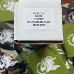 Rick Hinderer XM-18 3.5" CPM-20CV Bowie Tri-way Stonewash Blue Blue G10 Knife