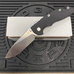 Rick Hinderer XM-18 3.5" Slicer S45VN, Non-Flipper, Tri-Way, Stonewash, Black G10 Knife