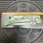 Spartan Blades Harsey Folder - GREEN Saint Michael, Magnacut Blade, Green ANO Hardware Knife