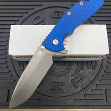 Load image into Gallery viewer, Rick Hinderer XM-24 4.0&quot; S45VN Spanto, Tri-Way, Working Finish, Blue Black G10 Knife
