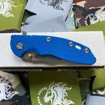 Rick Hinderer XM-18 3.5" CPM-20CV Bowie Tri-way Stonewash Blue Blue G10 Knife
