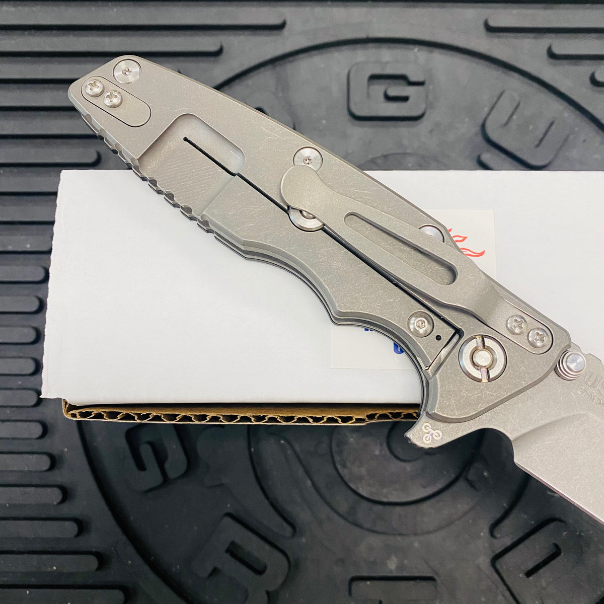 Rick Hinderer Eklipse Wharncliffe 3.5" CPM-20CV Tri-Way Working Finish, Black G10 Folding Knife