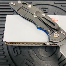 Load image into Gallery viewer, Rick Hinderer XM-18 3.5&quot; Magnacut SKINNY SLICER, Tri-Way, Battle Black, Stonewash Blue Hardware, Blue/Black G10 Folding Knife
