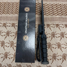 Load image into Gallery viewer, Spartan KA-Bar 7&quot; CPM MagnaCut Black Fixed Blade Knife with Kydex Black Sheath
