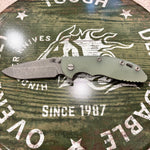 Rick Hinderer XM-18 3.25" Spanto, Magnacut Blade, Translucent Green G10, Working Finish Knife