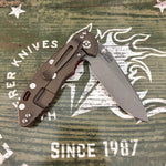 Rick Hinderer XM-18 3.25" Spanto, Magnacut Blade, Red G10 Battle Bronze Knife