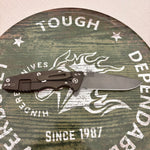 Rick Hinderer Eklipse 3.5" S45VN Spearpoint Tri-Way Battle Bronze with Red G10 Knife