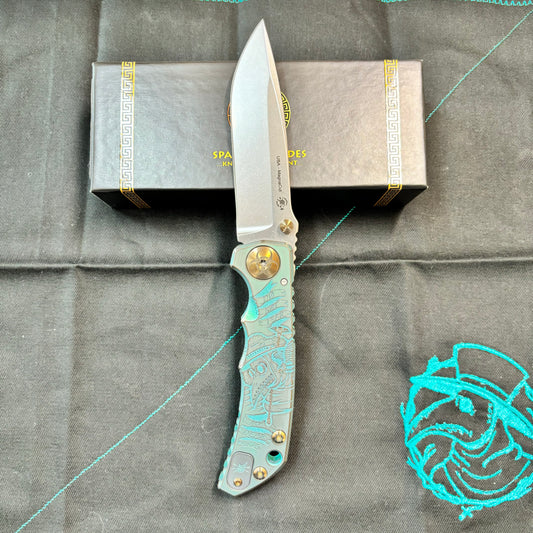Spartan Blades Harsey Folder - Plague Doctor GREEN Special Edition