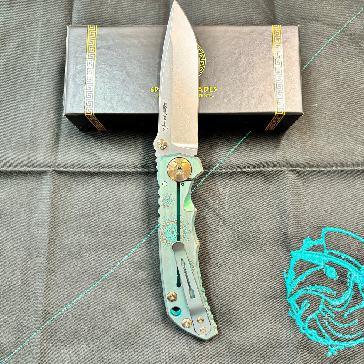Spartan Blades Harsey Folder - Plague Doctor GREEN Special Edition