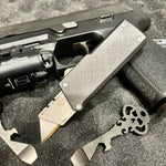 Chaves Handy Utility Blade CHUB OTF Auto 1" Knife Cross Hatch Aluminum