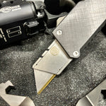 Chaves Handy Utility Blade CHUB OTF Auto 1" Knife Cross Hatch Aluminum