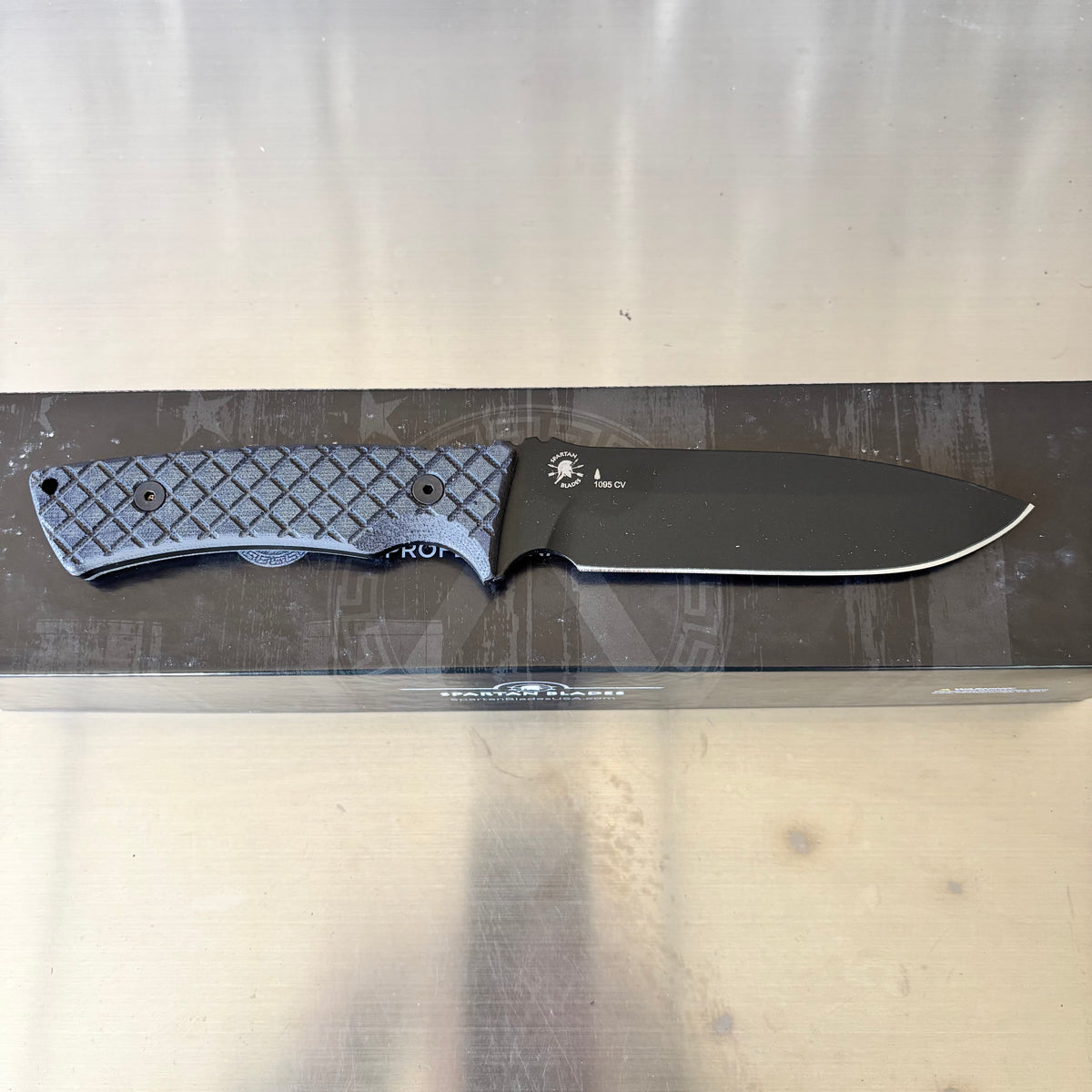 Spartan Blades Damysus 5.5" Fixed Blade 1095 Cro-Van Steel Knife SBSL003BKBK