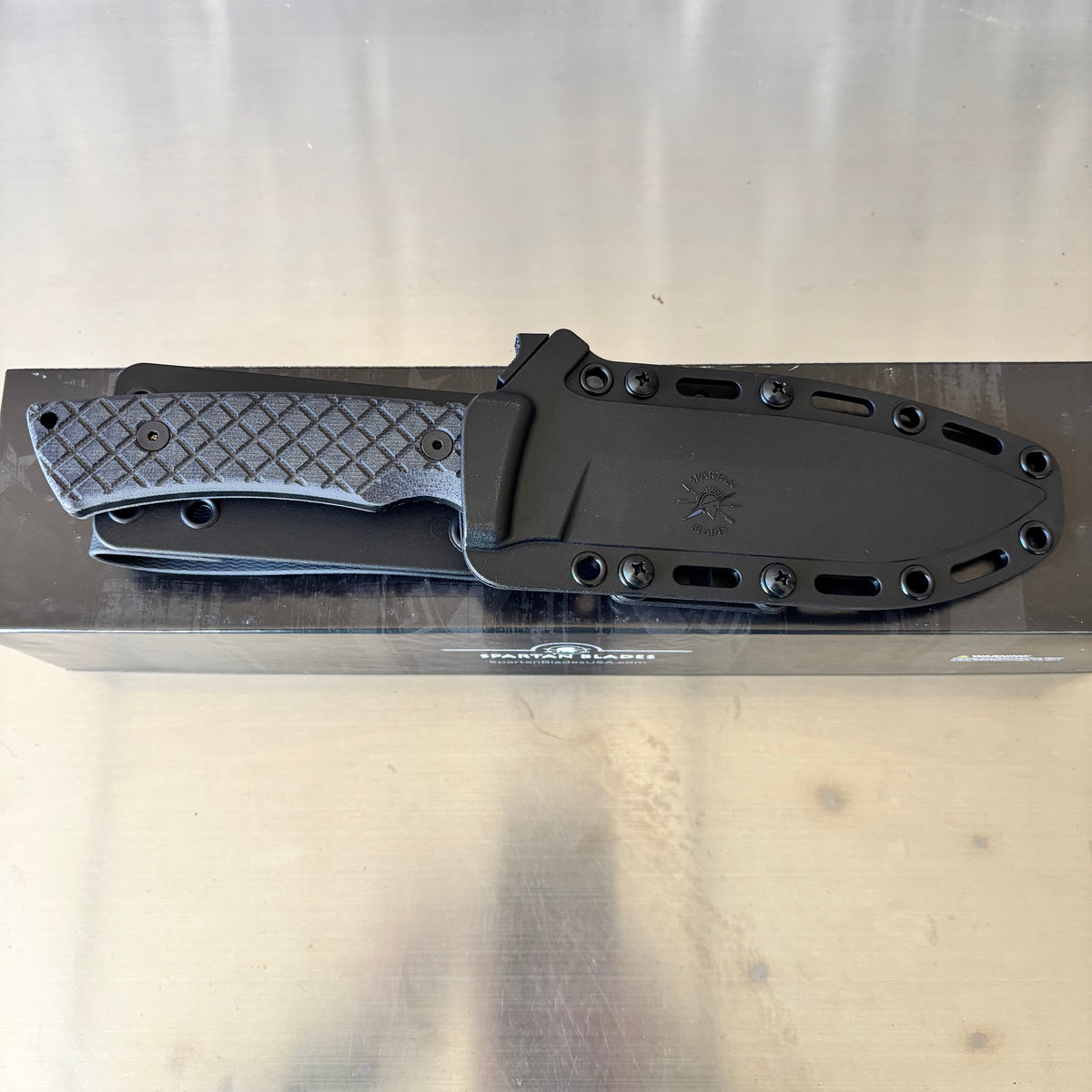 Spartan Blades Damysus 5.5" Fixed Blade 1095 Cro-Van Steel Knife SBSL003BKBK