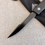Ocaso 18LLB Lucent Large Black OTF 3.5" M390 Harpoon Blade Knife