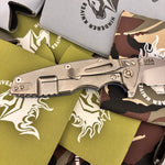 Rick Hinderer Eklipse 3.5" S45VN Slicer Hollow Grind Triway Stonewash, Blue G10 Knife