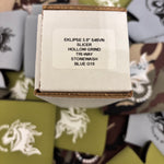 Rick Hinderer Eklipse 3.5" S45VN Slicer Hollow Grind Triway Stonewash, Blue G10 Knife