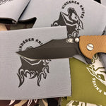 Rick Hinderer XM-18 3.5" Magnacut Bowie Tri-way Battle Black, Coyote G10 Knife