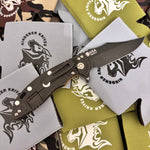 Rick Hinderer XM-18 3.5" Magnacut Bowie Tri-way Battle Black, Coyote G10 Knife