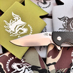 Rick Hinderer XM-18 3.5" Magnacut Harpoon Spanto, Tri-Way, Stonewash, Black G10 Folding Knife