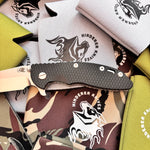 Rick Hinderer XM-18 3.5" Magnacut Harpoon Spanto, Tri-Way, Stonewash, Black G10 Folding Knife