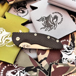 Rick Hinderer XM-18 3.5" Magnacut Harpoon Spanto, Tri-Way, Stonewash, Black G10 Folding Knife