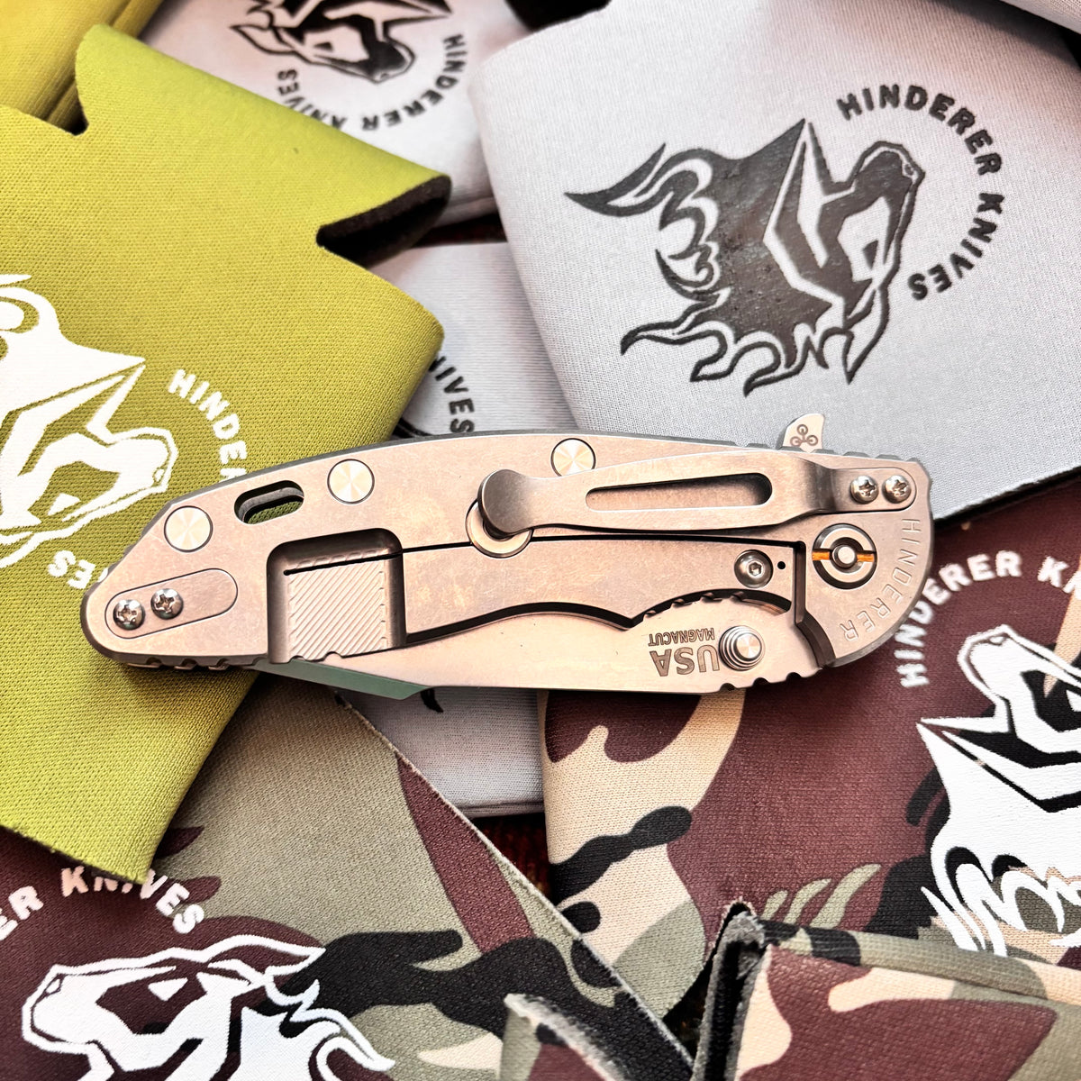 Rick Hinderer XM-18 3.5" Magnacut Harpoon Spanto, Tri-Way, Stonewash, Black G10 Folding Knife