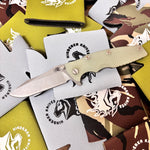 Rick Hinderer Eklipse Spearpoint 3.5" S45VN, Tri-Way, Working Finish, Translucent Green G10 Folding Knife