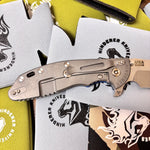 Rick Hinderer XM-24 4.0" S45VN Harpoon Spanto Tri-Way Stonewash Blade, Working Finish Lockside, Blue/Black G10 Knife