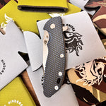 Rick Hinderer XM-24 4.0" S45VN Harpoon Spanto Tri-Way Stonewash Blade, Working Finish Lockside, Blue/Black G10 Knife