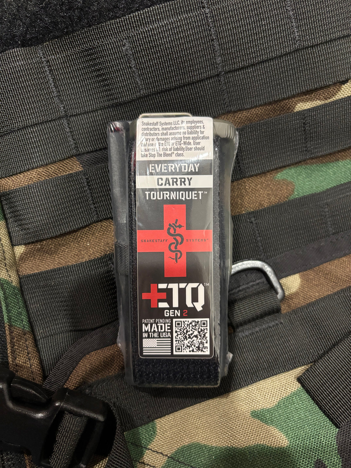 Snakestaff Systems ETQ GEN 2 WIDE 1.5" (Everyday Carry Tourniquet Wide) Single Pack RANGER GREEN