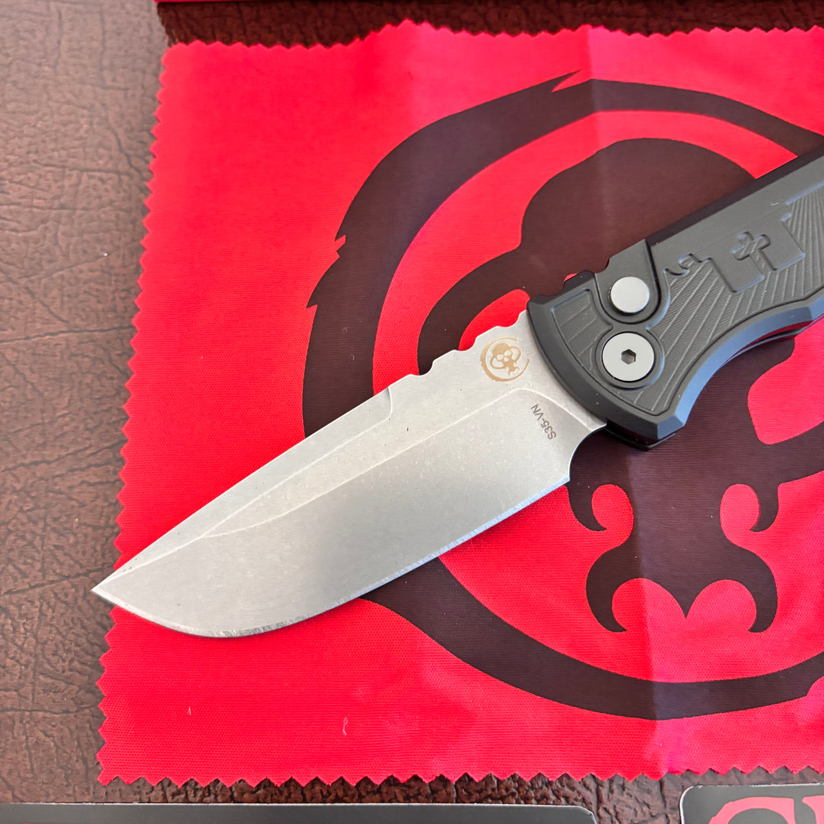 Chaves Knives x Pro-Tech Redencion 229 DP - 3.4" S35VN Drop Point Black Key-Milled Automatic Knife