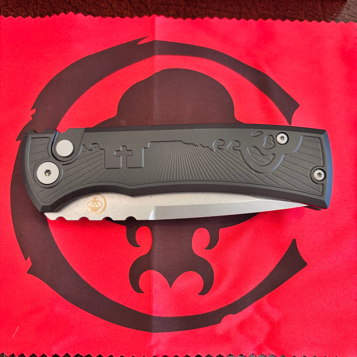 Chaves Knives x Pro-Tech Redencion 229 DP - 3.4" S35VN Drop Point Black Key-Milled Automatic Knife